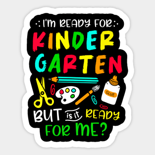 Back To School Ready For Kindergarten First Day Of School Sticker